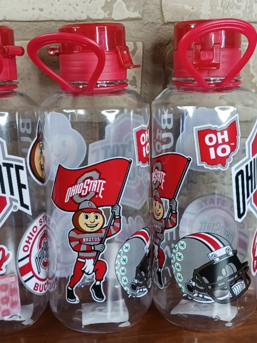 Ohio State Buckeyes Water Bottle Lot of 5 16.6 fl oz Brutus The Buckeye NCAA